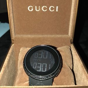 Gucci Digital Men’s Watch with Diamonds